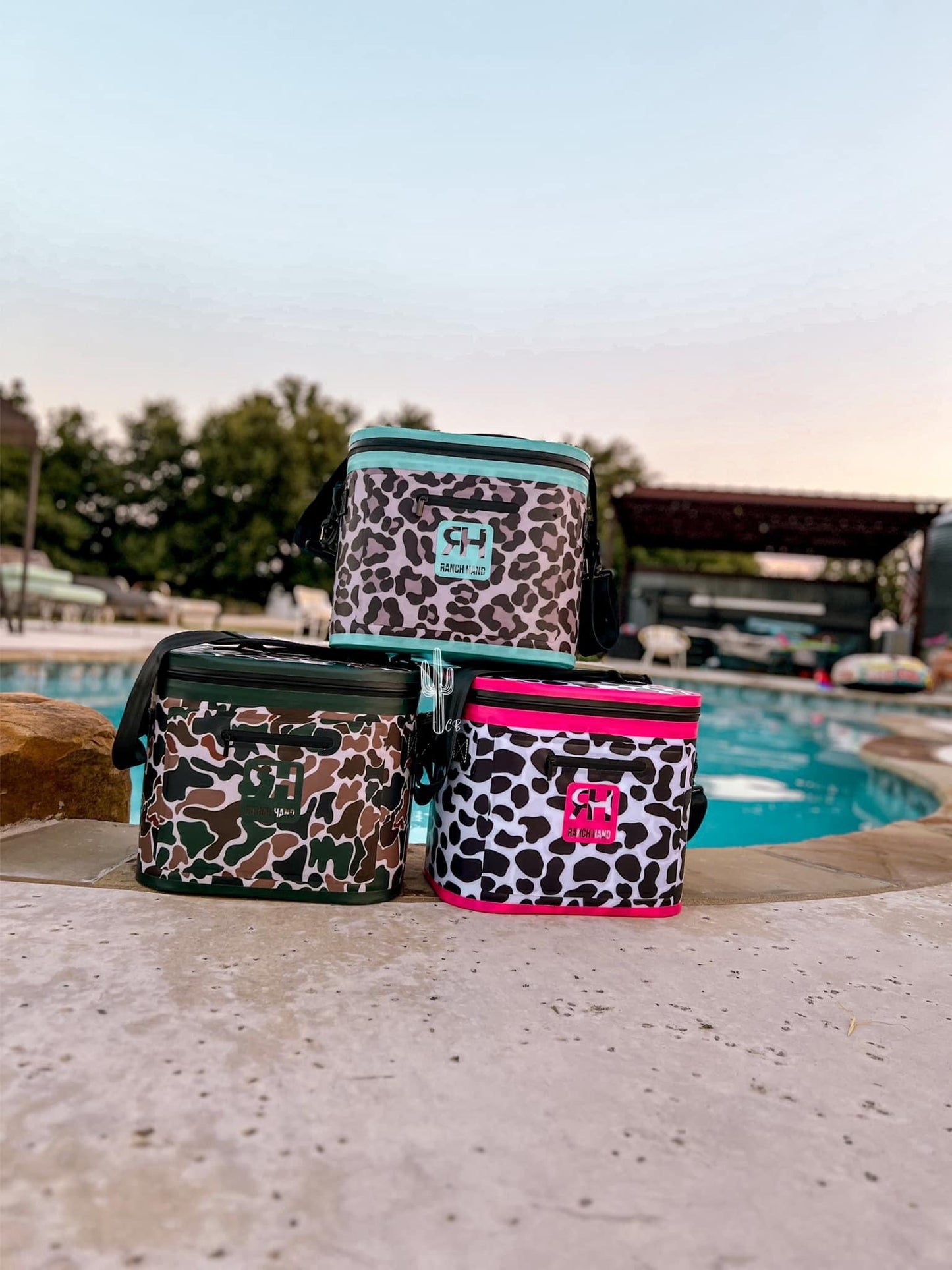 Blue Leopard Ranch Hand Cooler (2 Styles) *Preorder*